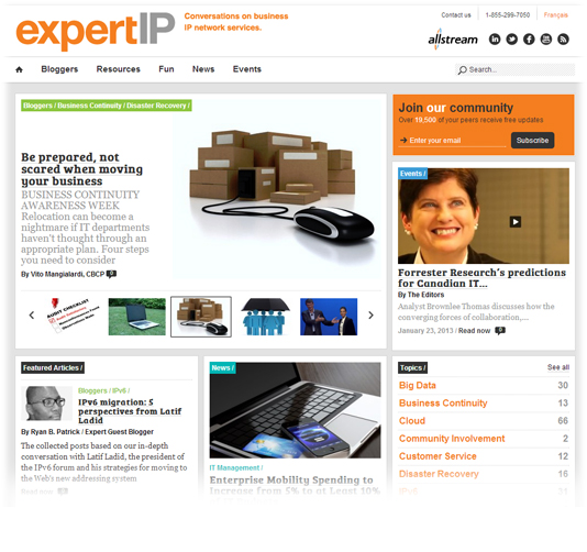 Allstream's ExpertIP Blog